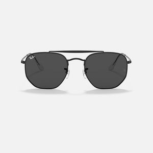 Ray Ban Marshal Sunglasses (dark grey classic lenses, black frame) with case